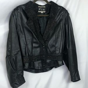 Vintage Global Identity G-III Leather jacket Blk